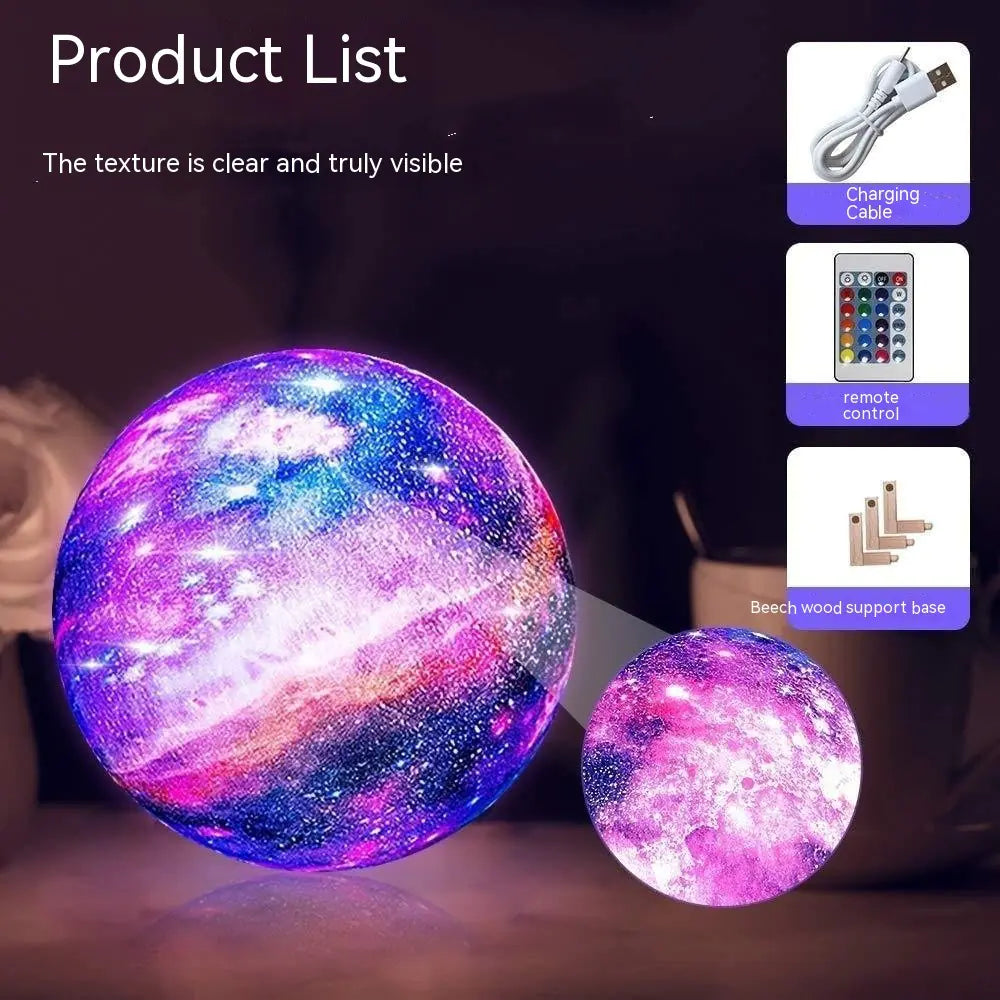 Galaxy Moon Lamp
