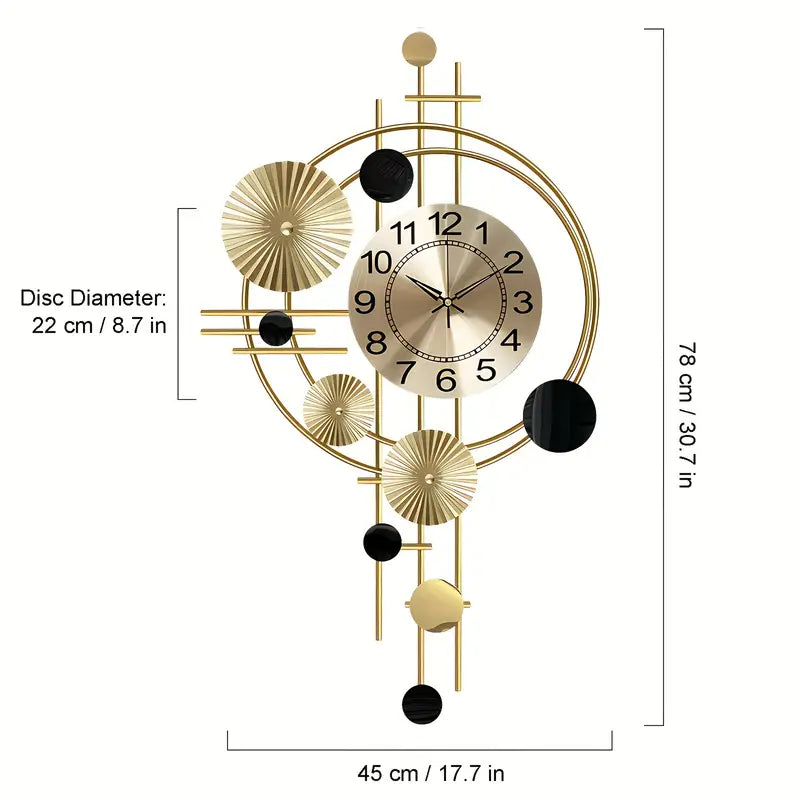 Metal Wall Clock Decorative 3D