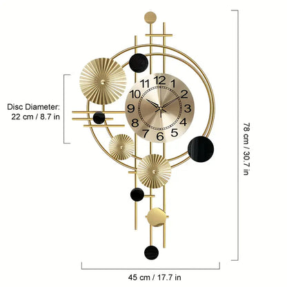 Metal Wall Clock Decorative 3D