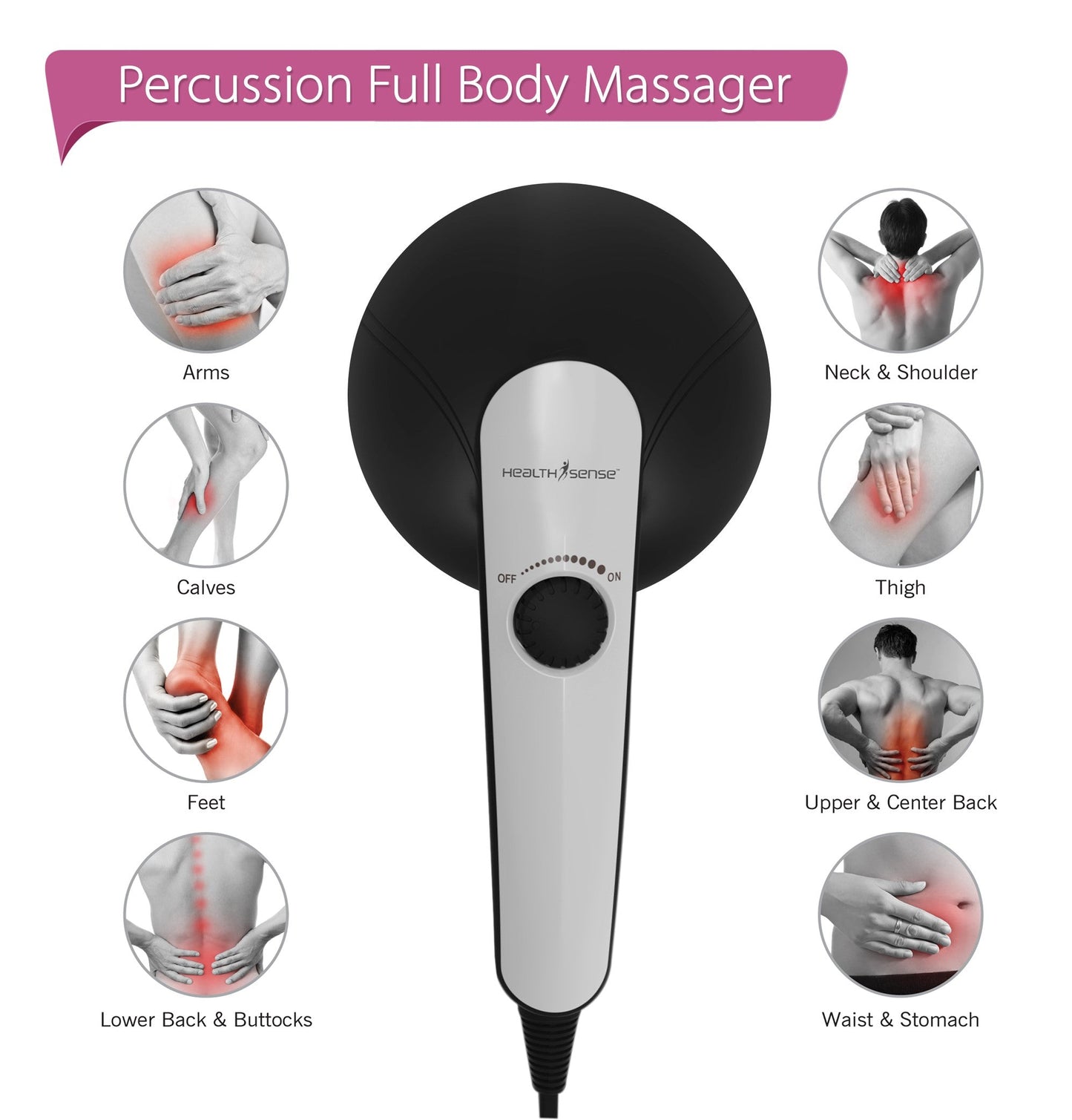 Toner-Pro HM 210 Electric Handheld Full Body Massager