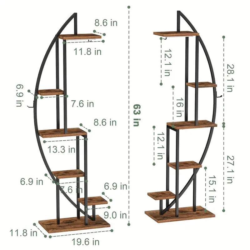 Indoor Plant Stands with Grow Lights, 6-tier Indoor Display Stands
