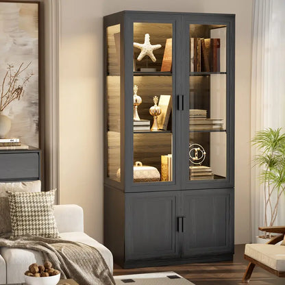 Storage Display Cabinet With 3 LED Light