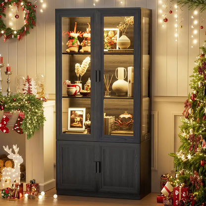 Storage Display Cabinet With 3 LED Light